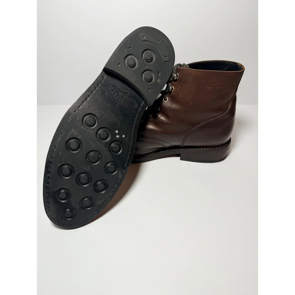 Thursday Boot Co Captain Lace Up Boot Mens Brown Leather Cap Toe Speed Hook